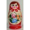 Matrioska muñeca rusa - Rojo con flor