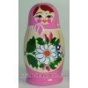 Matrioska muñeca rusa - Rosa con flor
