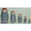 Matrioska muñeca rusa - Gris con lunares