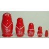 Matryoshka Russian doll - Red with flower
