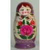Matryoshka Russian doll - Purple with flower