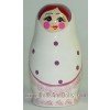 Matryoshka Russian doll - White with polka dots