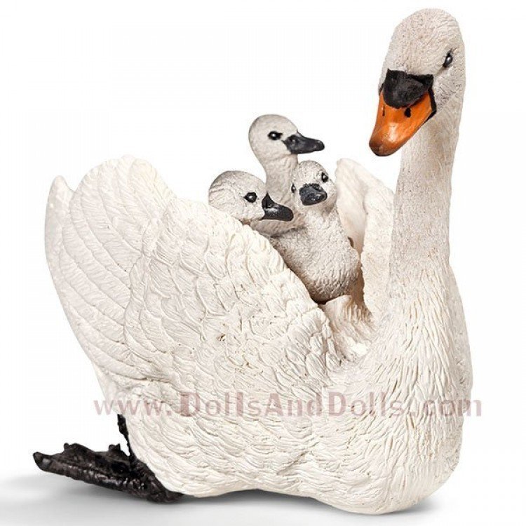 Schleich - Farm life animals - White swan with cygnets