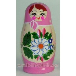 Matryoshka Russian doll - Pink with flower